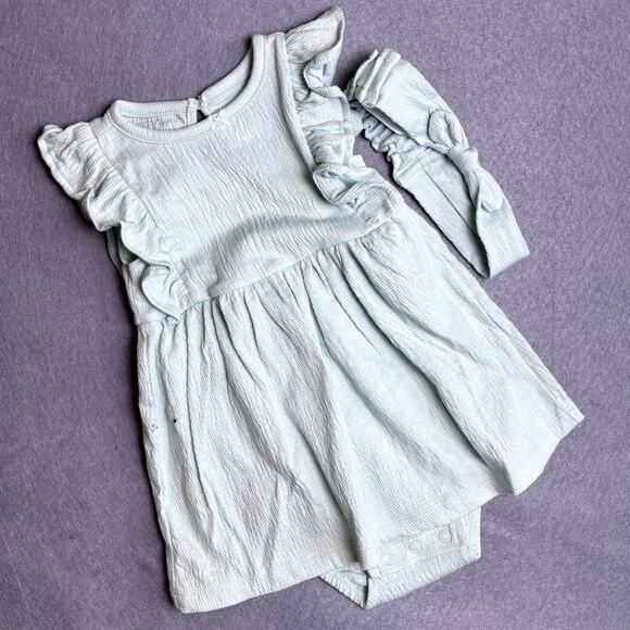 Carter's Organic Cotton Dress Summer Mint Green Infant 12M - Picture 1 of 7